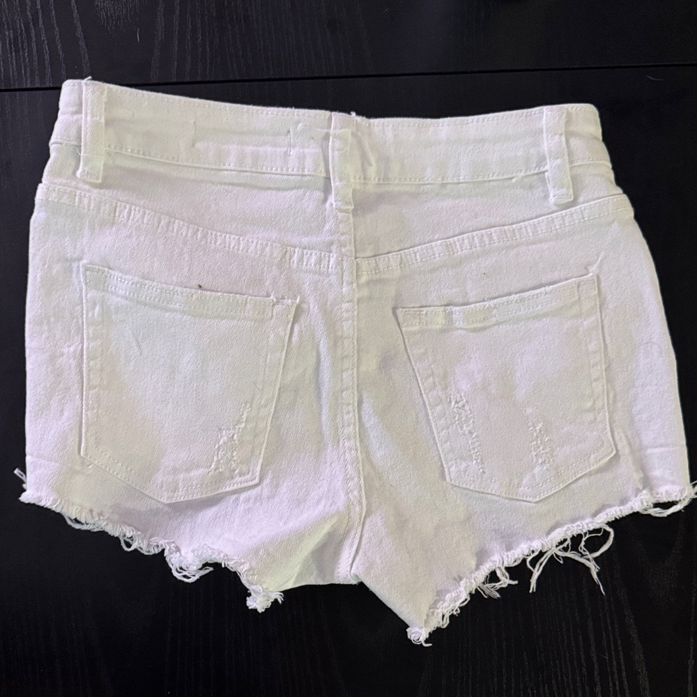 White Denim Women Shorts